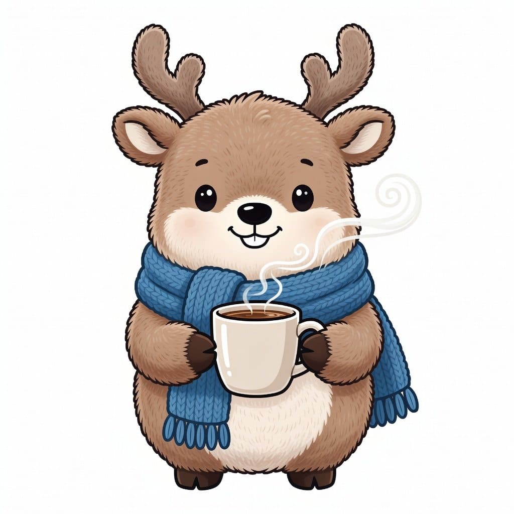 Финский олень с кофе